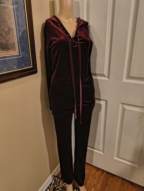 COPY - Material Girl Velour hooded burg track suit xs